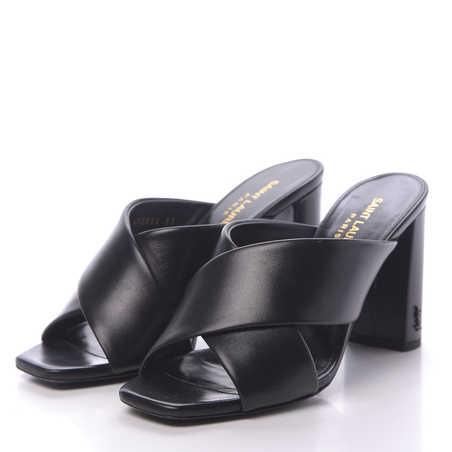 Saint Laurent Calfskin LouLou Mules 37 Black 3 of 10