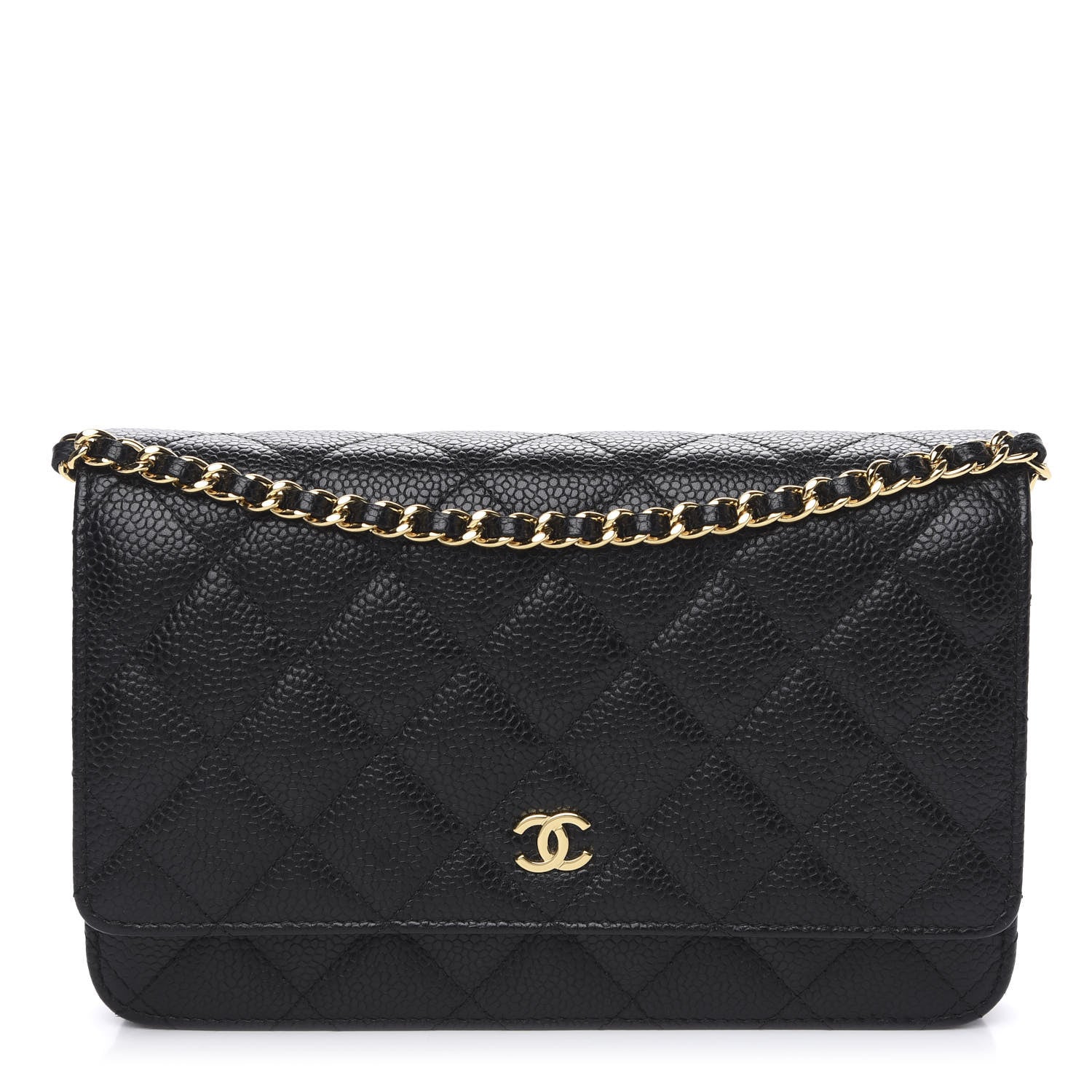 Chanel Caviar Quilted Wallet On Chain WOC Black 1 of 12