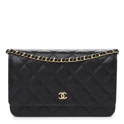 Chanel Caviar Quilted Wallet On Chain WOC Black 1 of 12