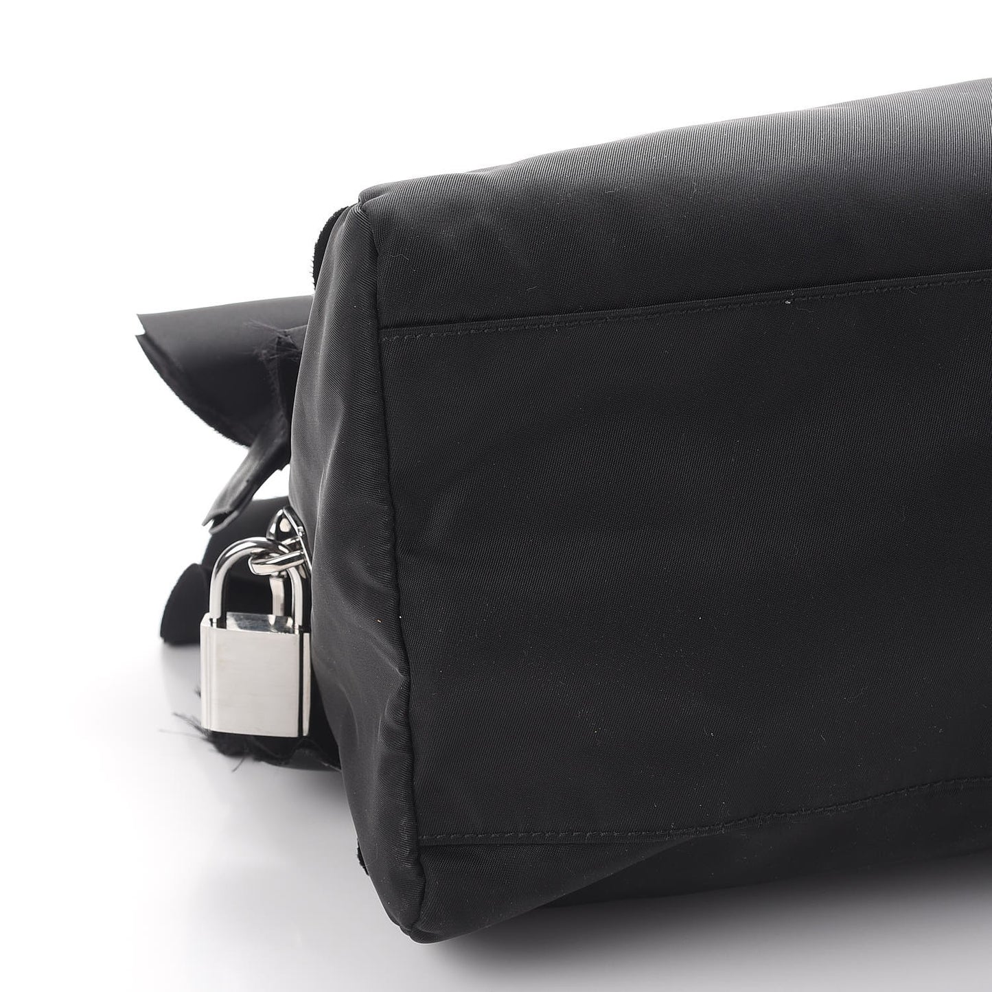 Tessuto Nylon Ruffle Bauletto Nero Black