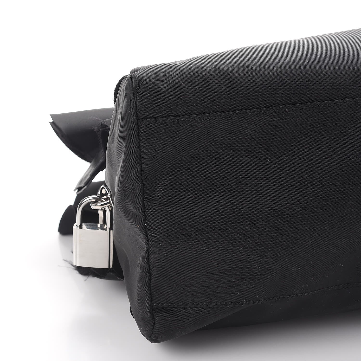 Prada Tessuto Nylon Ruffle Bauletto Nero Black 10 of 11