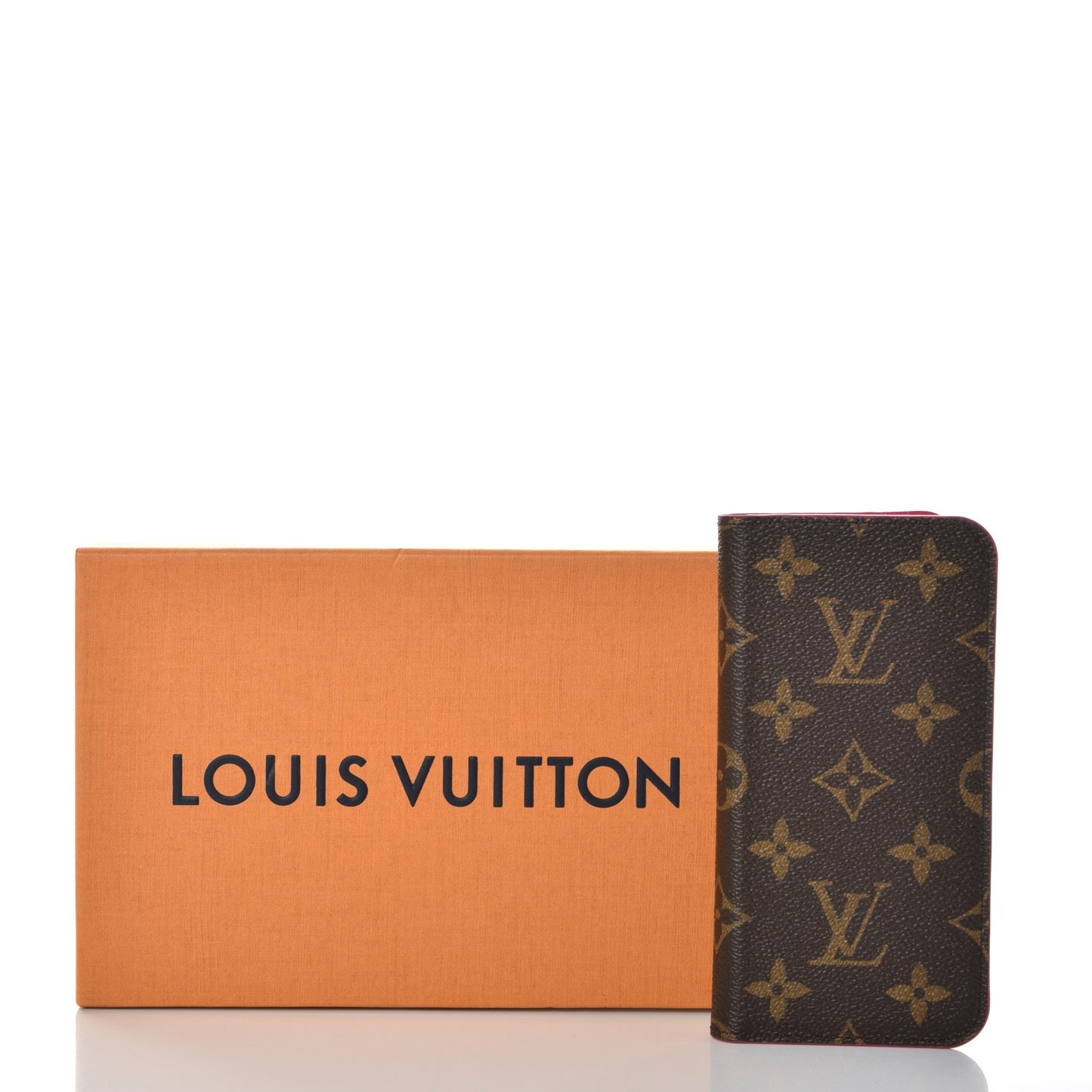 Monogram iPhone X Folio Case Rose Pop