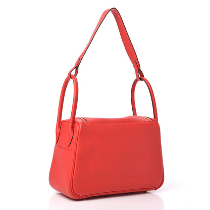 Hermes Taurillon Clemence Lindy 26 Rouge De Coeur 3 of 10
