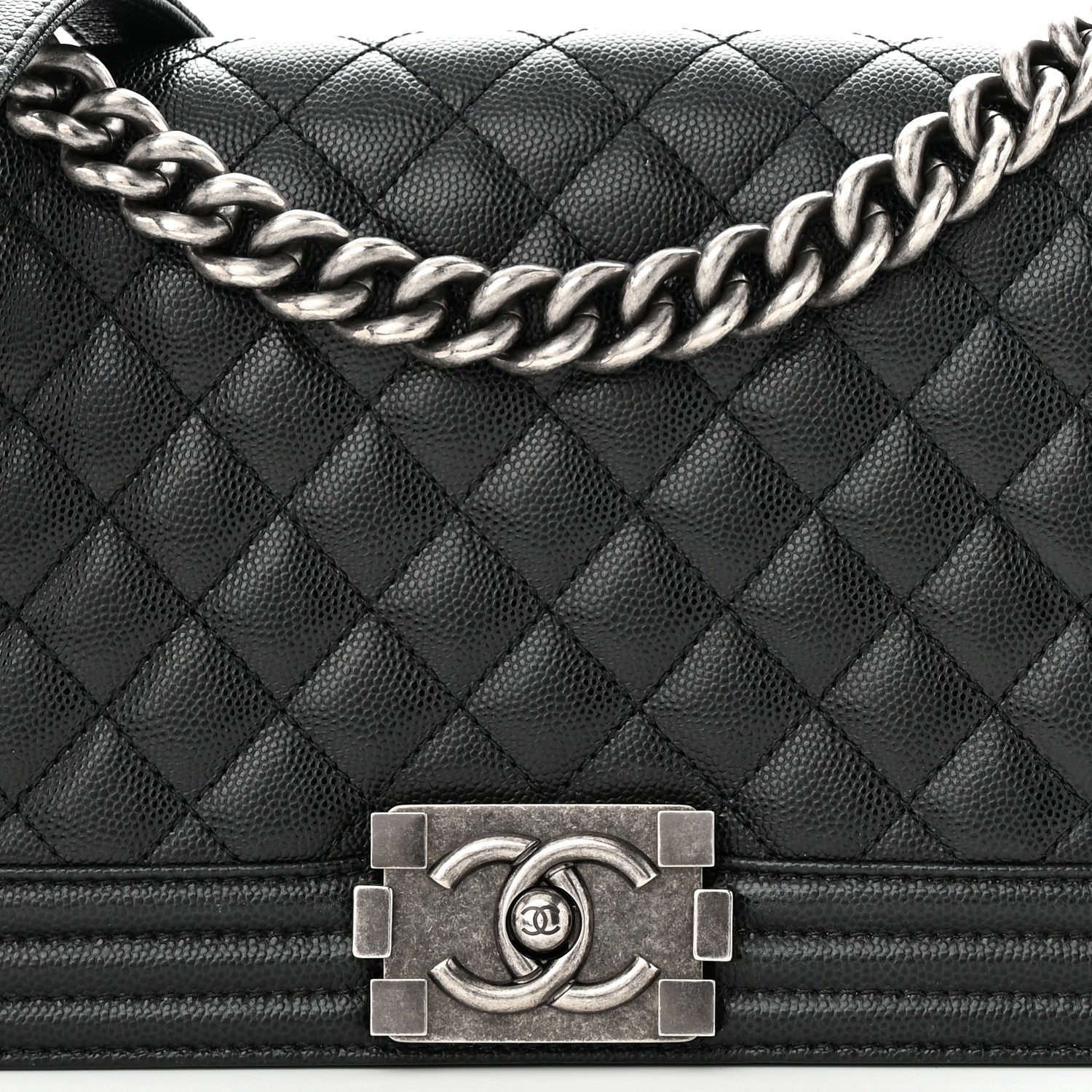 Chanel Caviar Quilted Medium Boy Flap Black 8 of 11