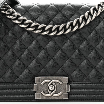Chanel Caviar Quilted Medium Boy Flap Black 8 of 11