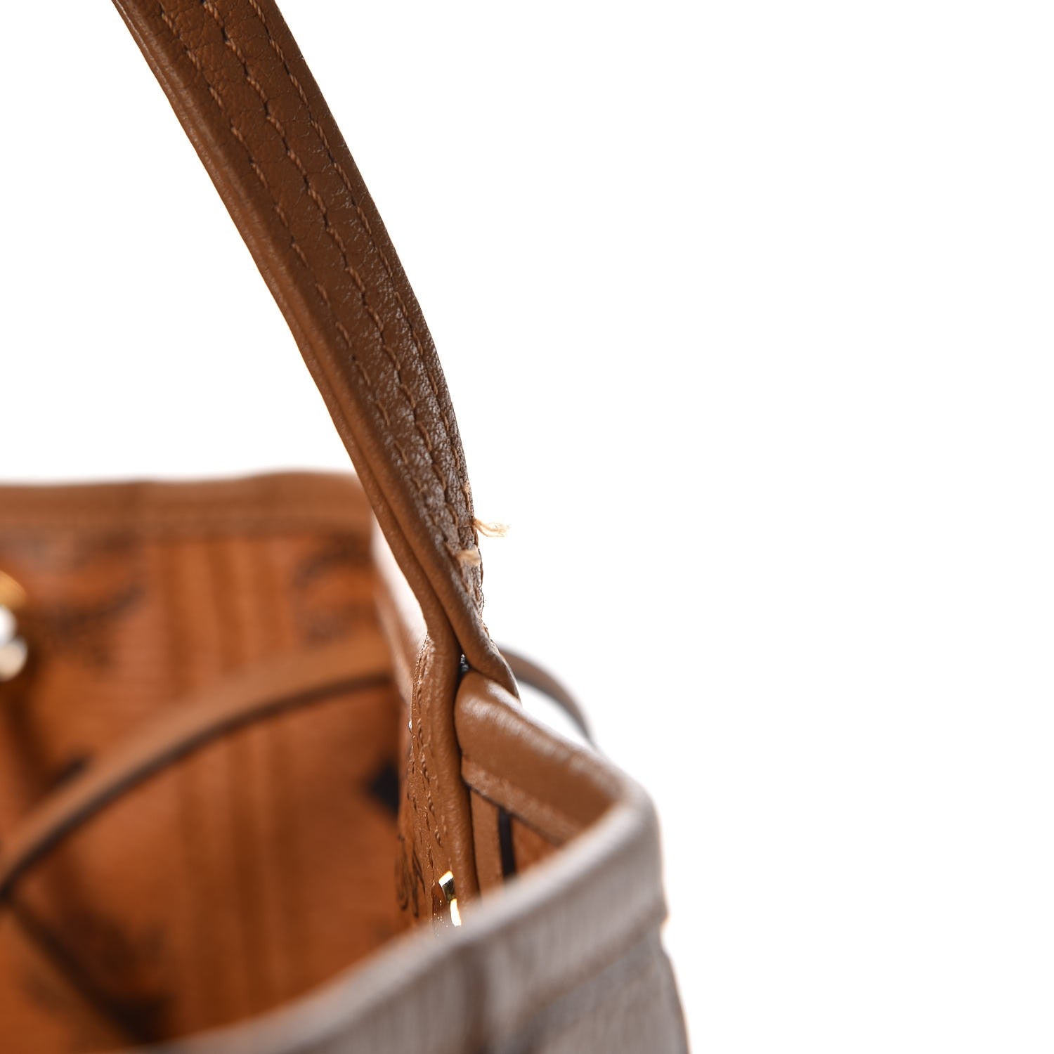 MCM Visetos Large Liz Reversible Shopper Tote Cognac 22 of 22