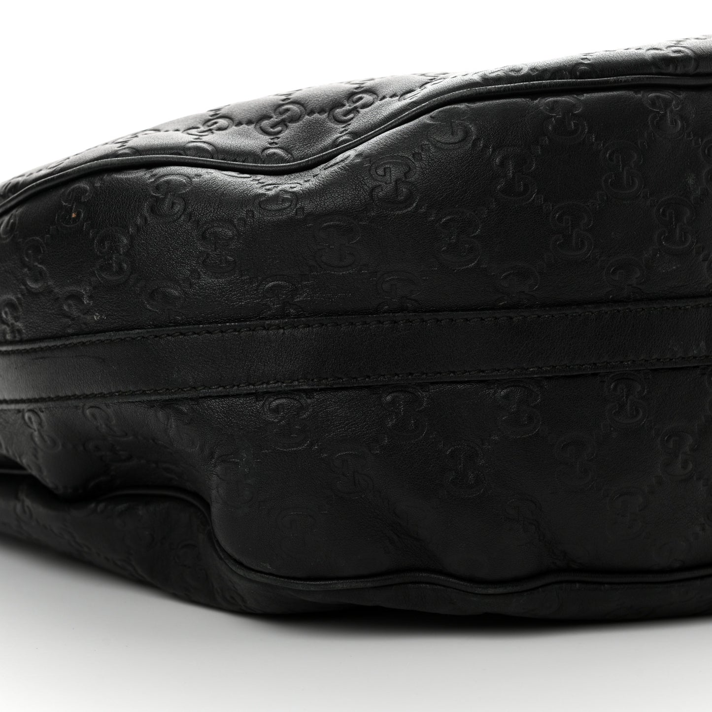 Guccissima Large GG Twins Hobo Black