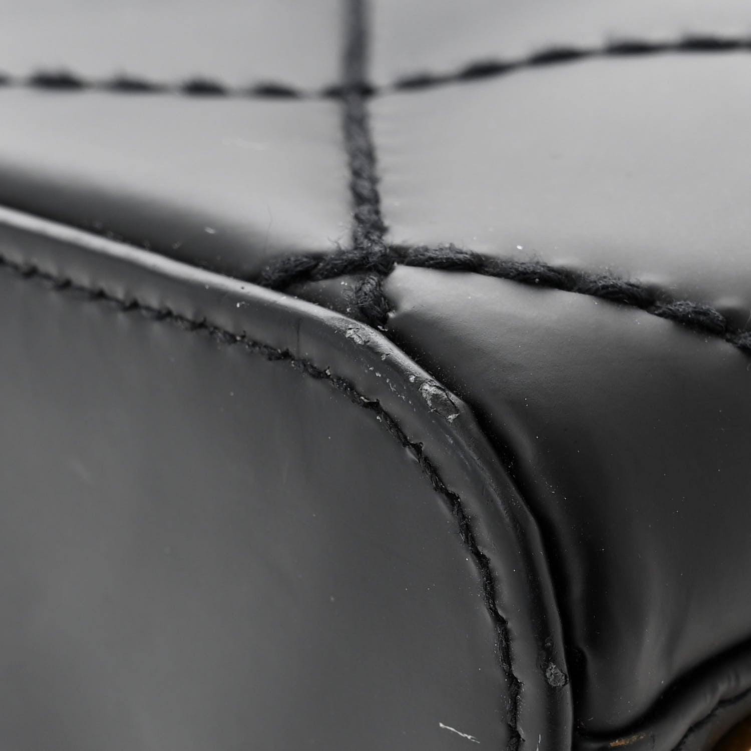 Chanel Calfskin Stitch Surpique Bowler Black 12 of 15