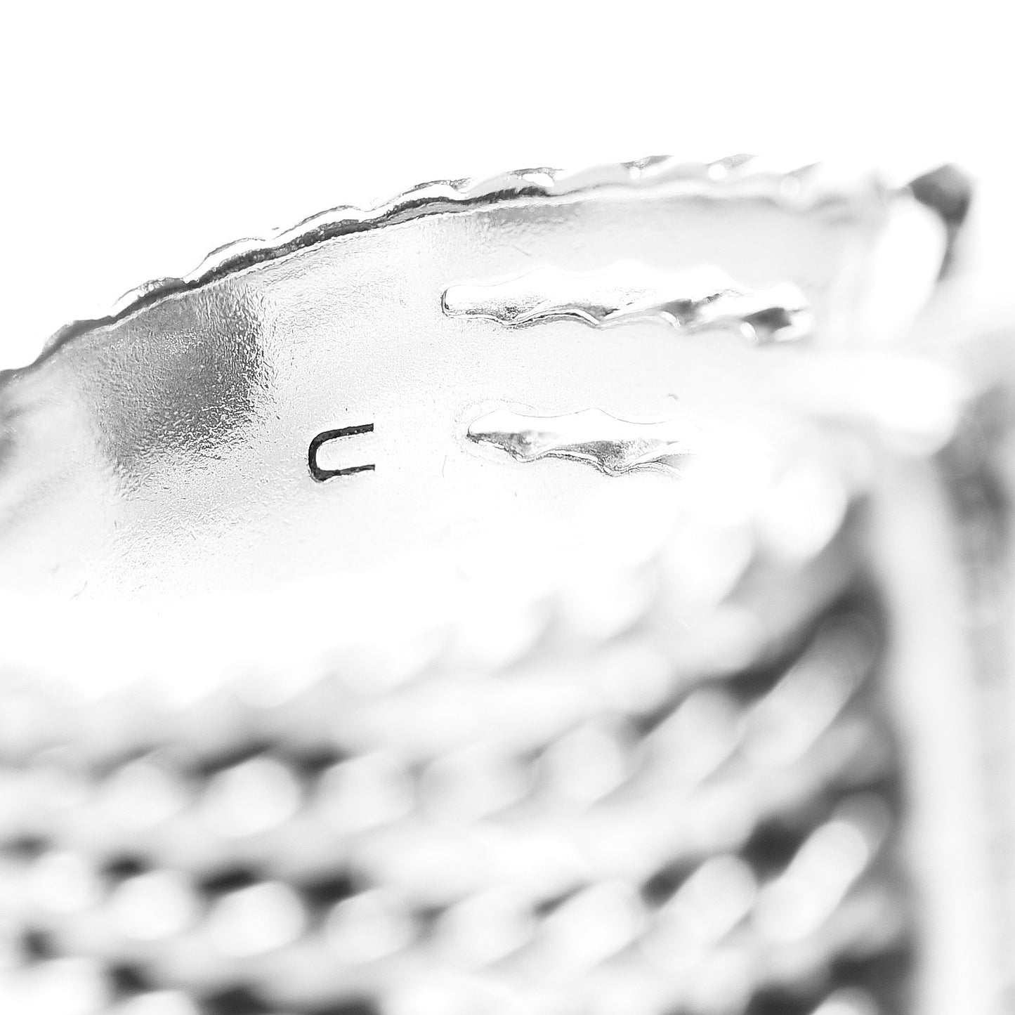 Sterling Silver Diamond 16mm Wheaton Ring 52 6