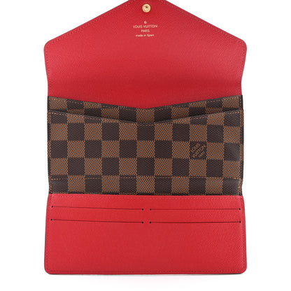 Louis Vuitton Damier Ebene Josephine Wallet Red 5 of 10