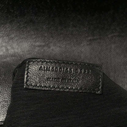 Saint Laurent Grain De Poudre Textured Mixed Matelasse Large Triquilt Monogram Satchel Black 8 of 11
