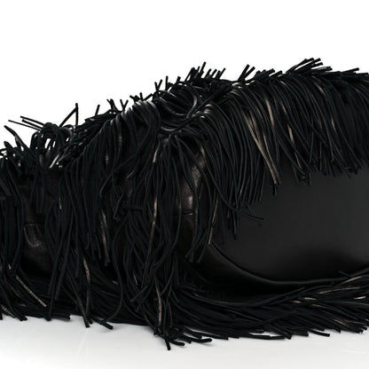 Saint Laurent Calfskin Panier Fringe Tote Black 8 of 9