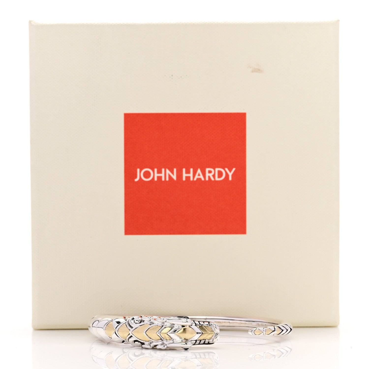 John Hardy Sterling Silver 18K Yellow Gold Blue Sapphire Legends Naga Dragon Cuff Bracelet 5 of 5