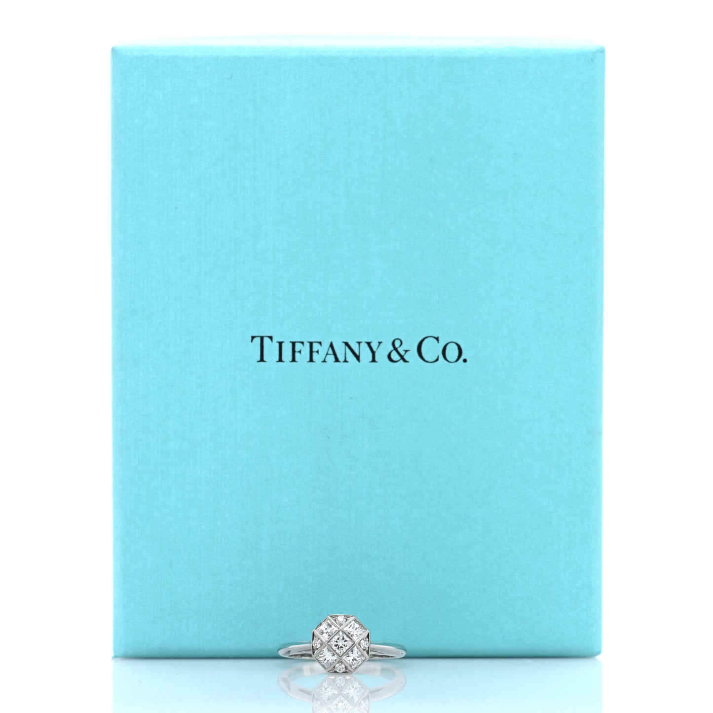 Platinum Diamond Mosaic Ring 52 6