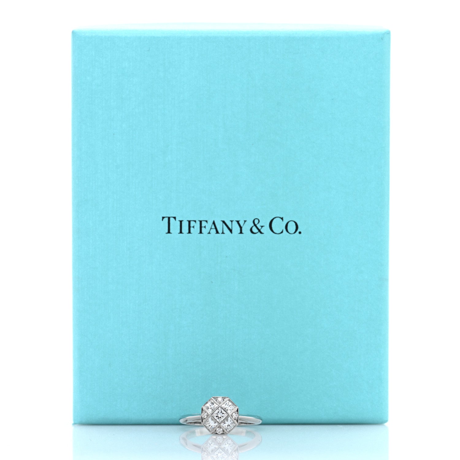 Tiffany Platinum Diamond Mosaic Ring 52 6 5 of 5