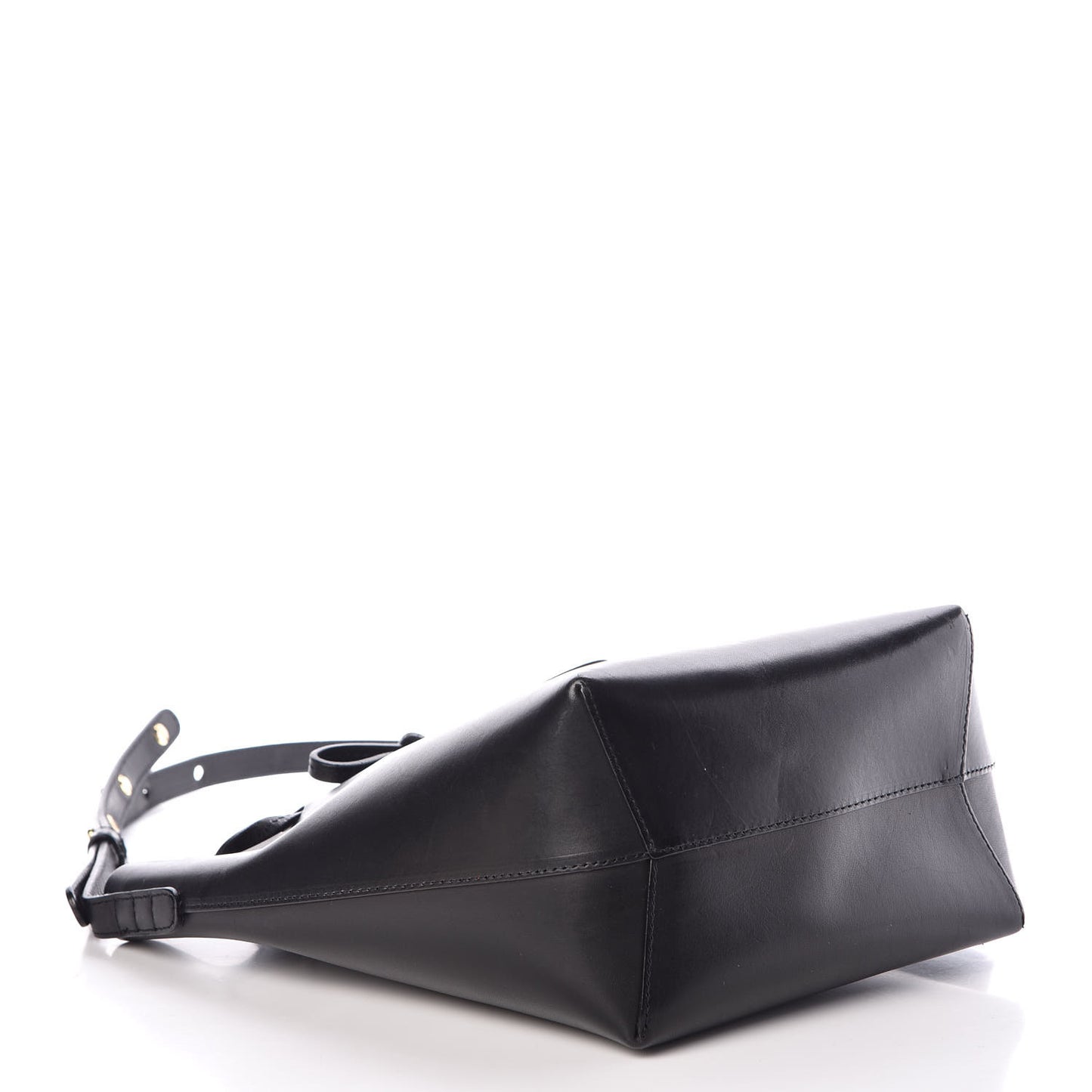 Calfskin Mini Bucket Bag Black Flamma