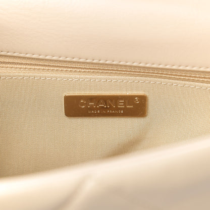 Chanel Lambskin Quilted Large 19 Flap Beige 5 of 8