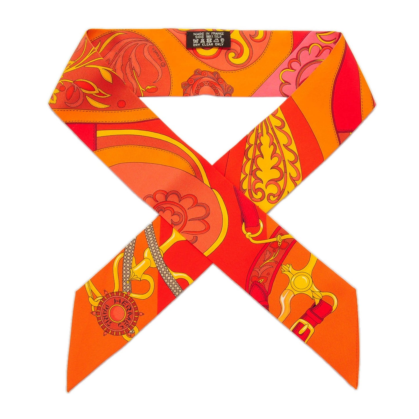 Silk Festival des Amazones Twilly Orange Vermilion Golden Yellow