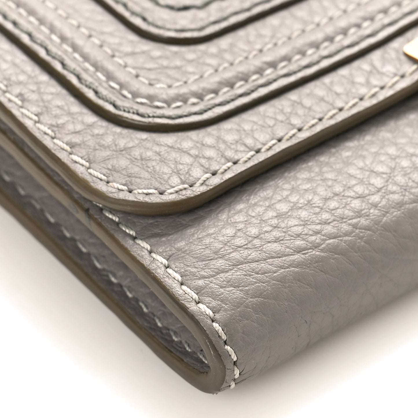 Calfskin Marcie Continental Flap Wallet Cashmere Grey