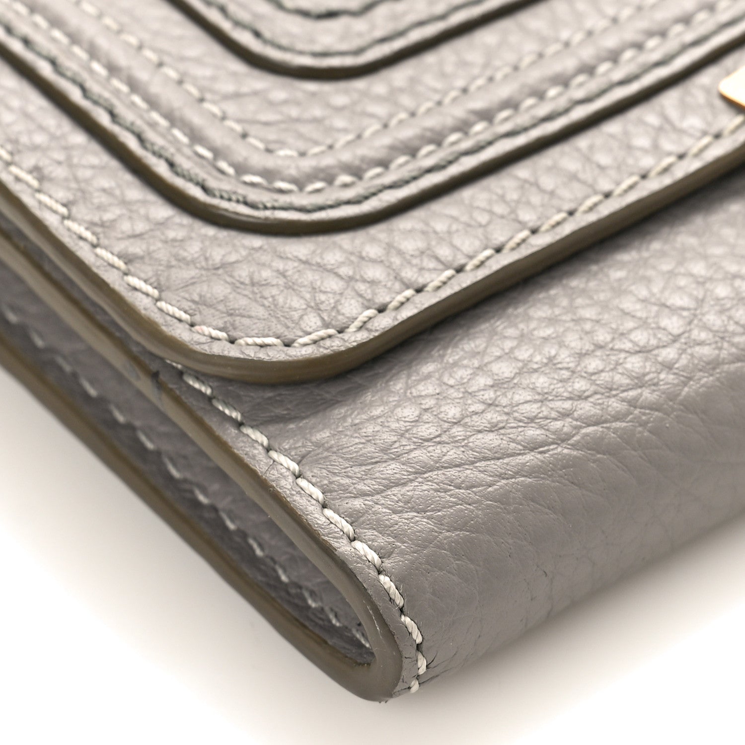 Chloe Calfskin Marcie Continental Flap Wallet Cashmere Grey 7 of 8