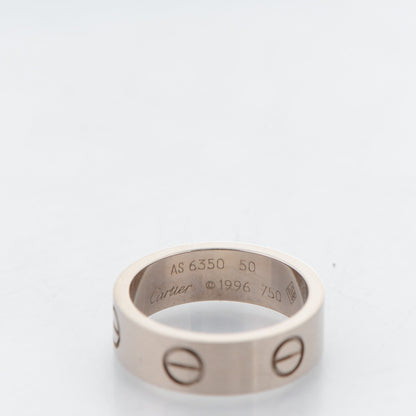 Cartier 18K White Gold 5.5mm LOVE Ring 50 5.25 3 of 4