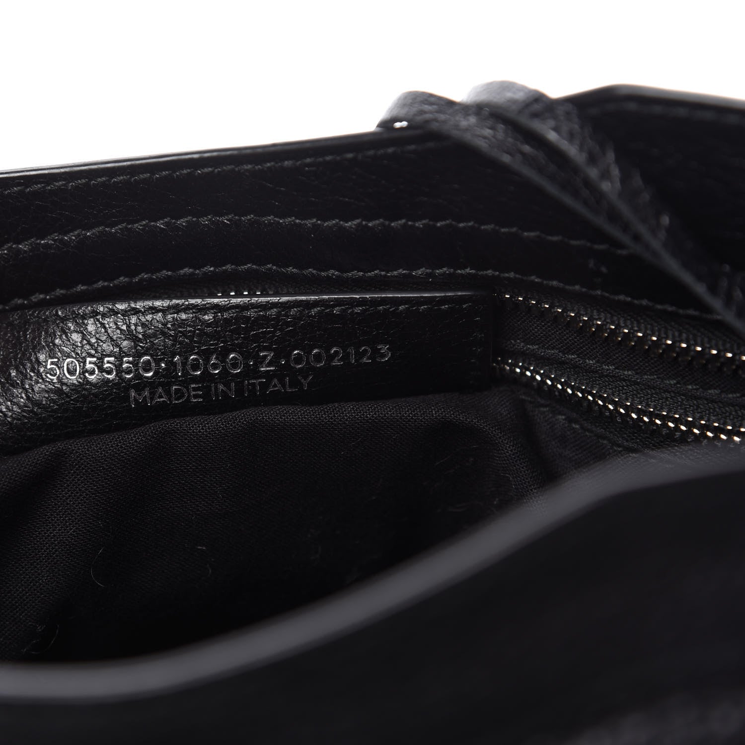 Balenciaga Agneau Classic Silver Hardware City Logo Strap Black White 9 of 9