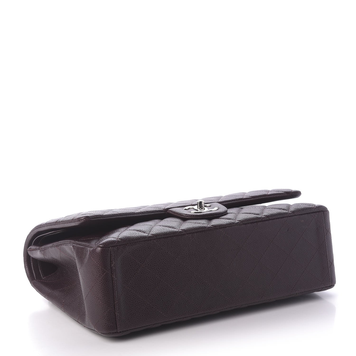 Chanel Caviar Quilted Maxi Double Flap Burgundy 4 of 13