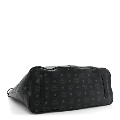MCM Visetos Large Liz Reversible Shopper Tote Black 6 of 25