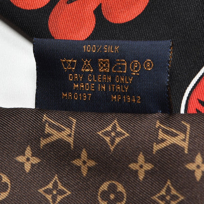 Louis Vuitton Silk Monogram Kabuki Stickers BB Bandeau Black 5 of 5