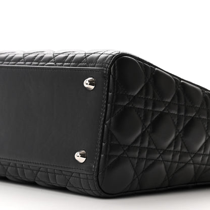 Christian Dior Lambskin Cannage Large Lady Dior Black 9 of 9