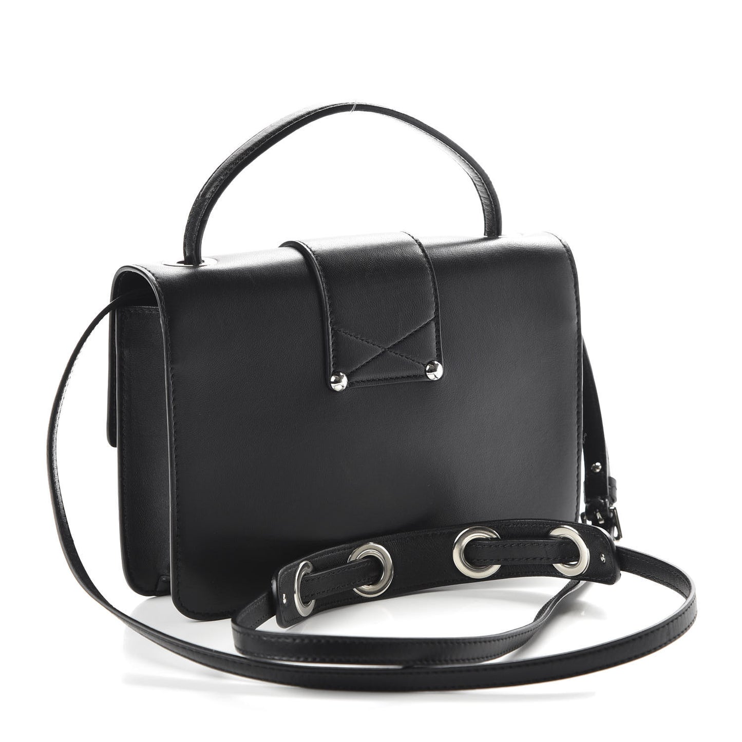 Smooth Calfskin Rebel Crossbody Bag Black