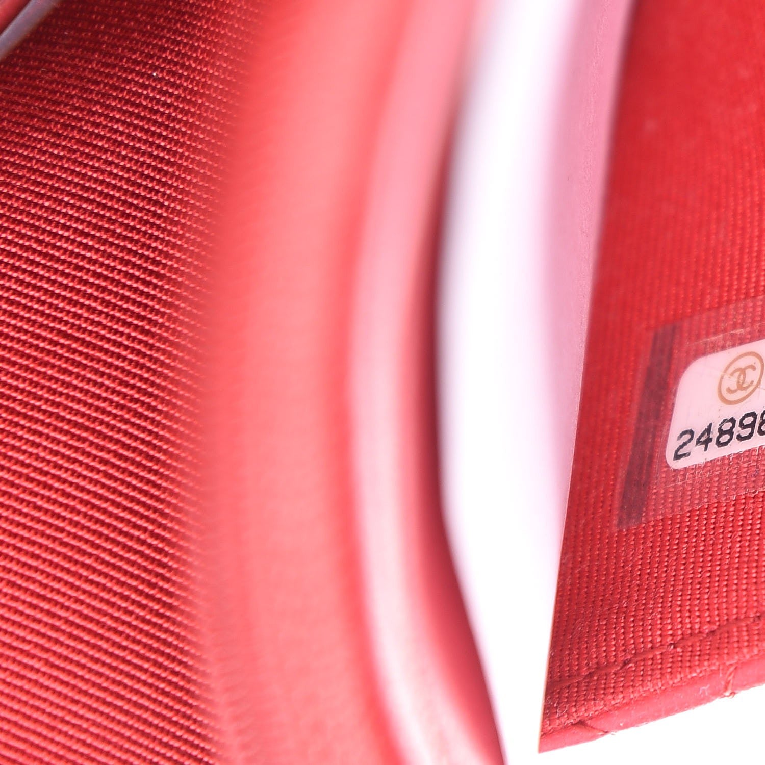 Chanel Lambskin Quilted Wallet On Chain WOC Light Red 9 of 10