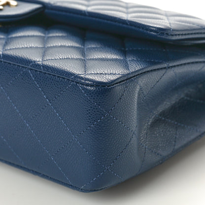 Chanel Caviar Quilted Medium Double Flap Navy 10 of 10