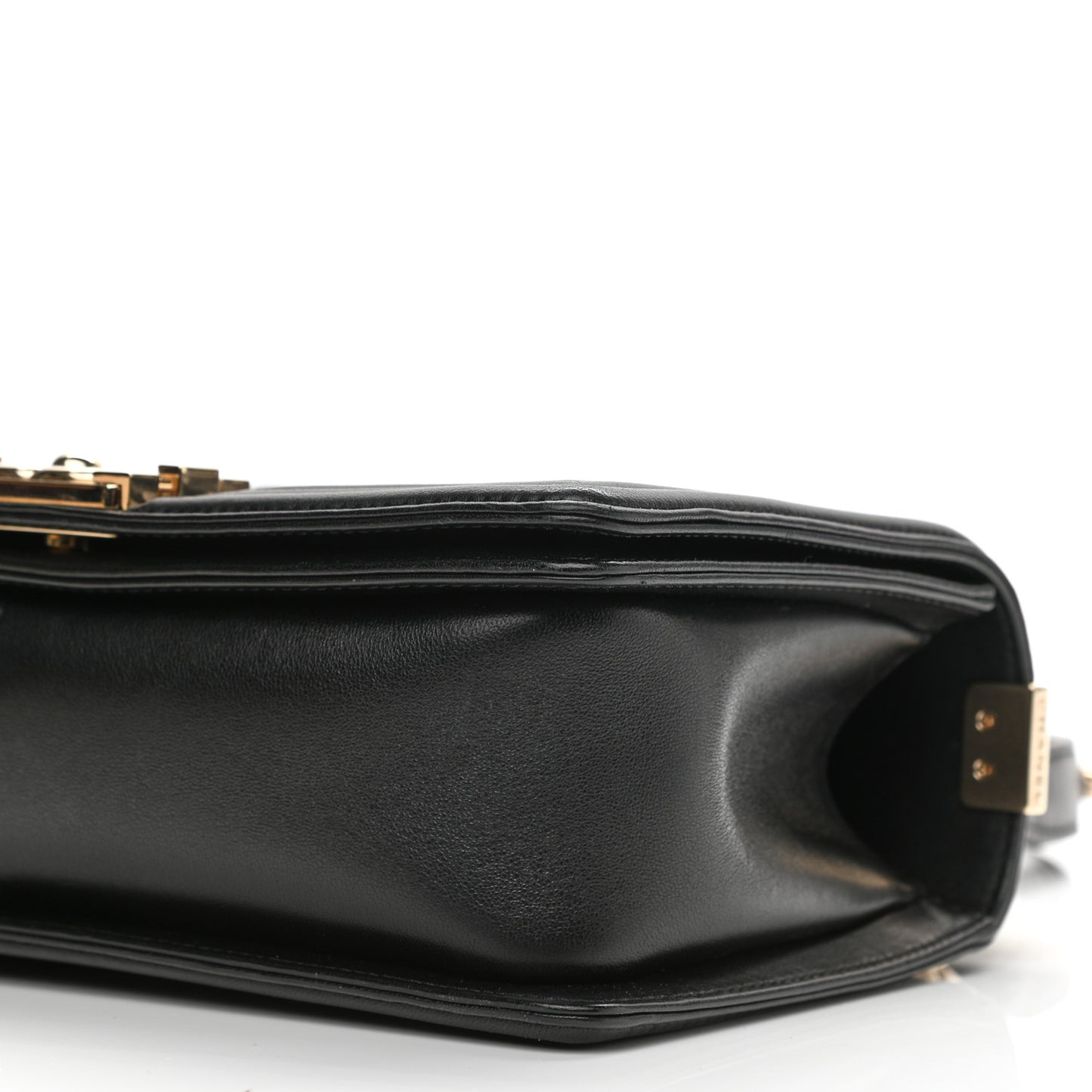 Lambskin Quilted Medium Boy Flap Black