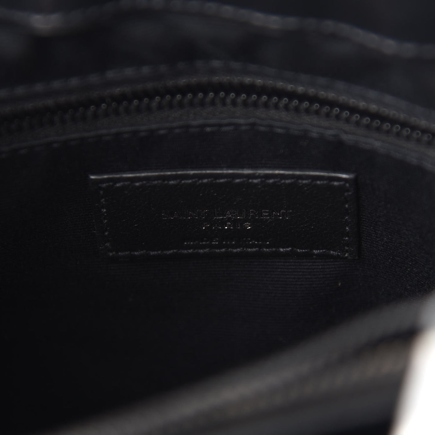 Calfskin Y Quilted Monogram Medium Loulou Chain Satchel Black