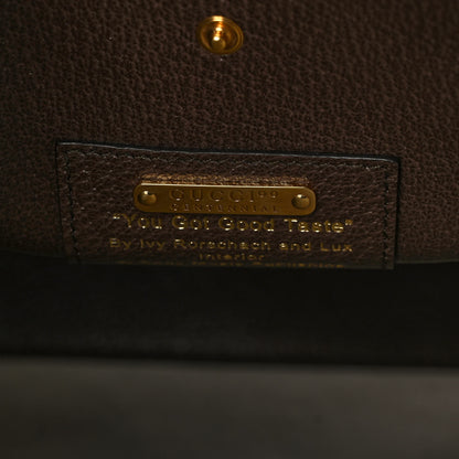 Gucci Textured Dollar Calfskin Gucci 100 Top Handle Tote New Acero Multicolor 6 of 11