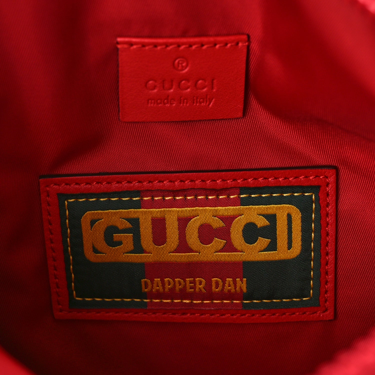 Gucci X DAPPER DAN Calfskin GG Micro Monogram Belt Bag Red 5 of 8