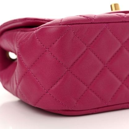 Chanel Lambskin Quilted Mini Pearl Crush Flap Purple 9 of 12