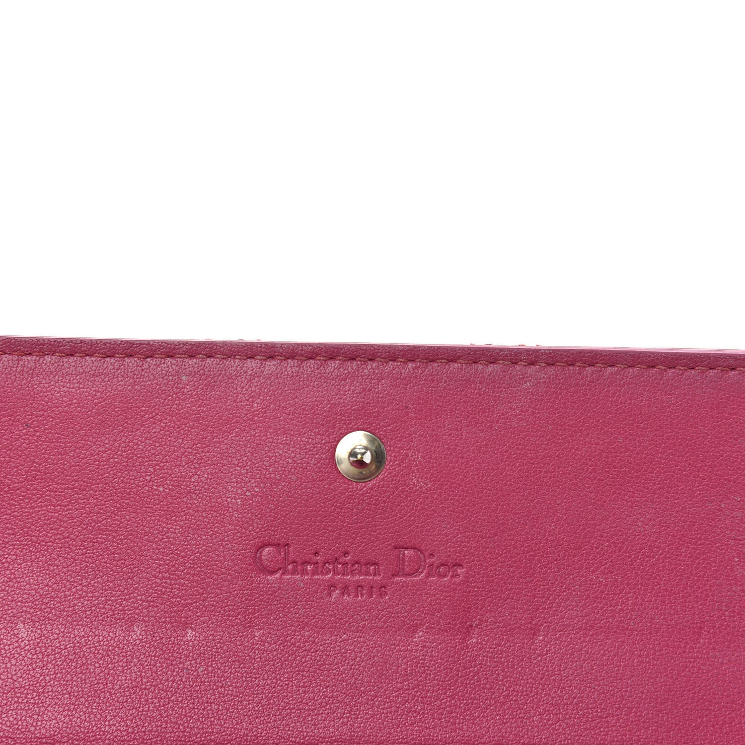 Christian Dior Patent Cannage Rendezvous Chain Wallet Pink 6 of 7