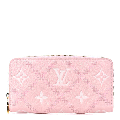 Louis Vuitton Empreinte Monogram Giant Broderies Zippy Wallet Pink Creme 1 of 8