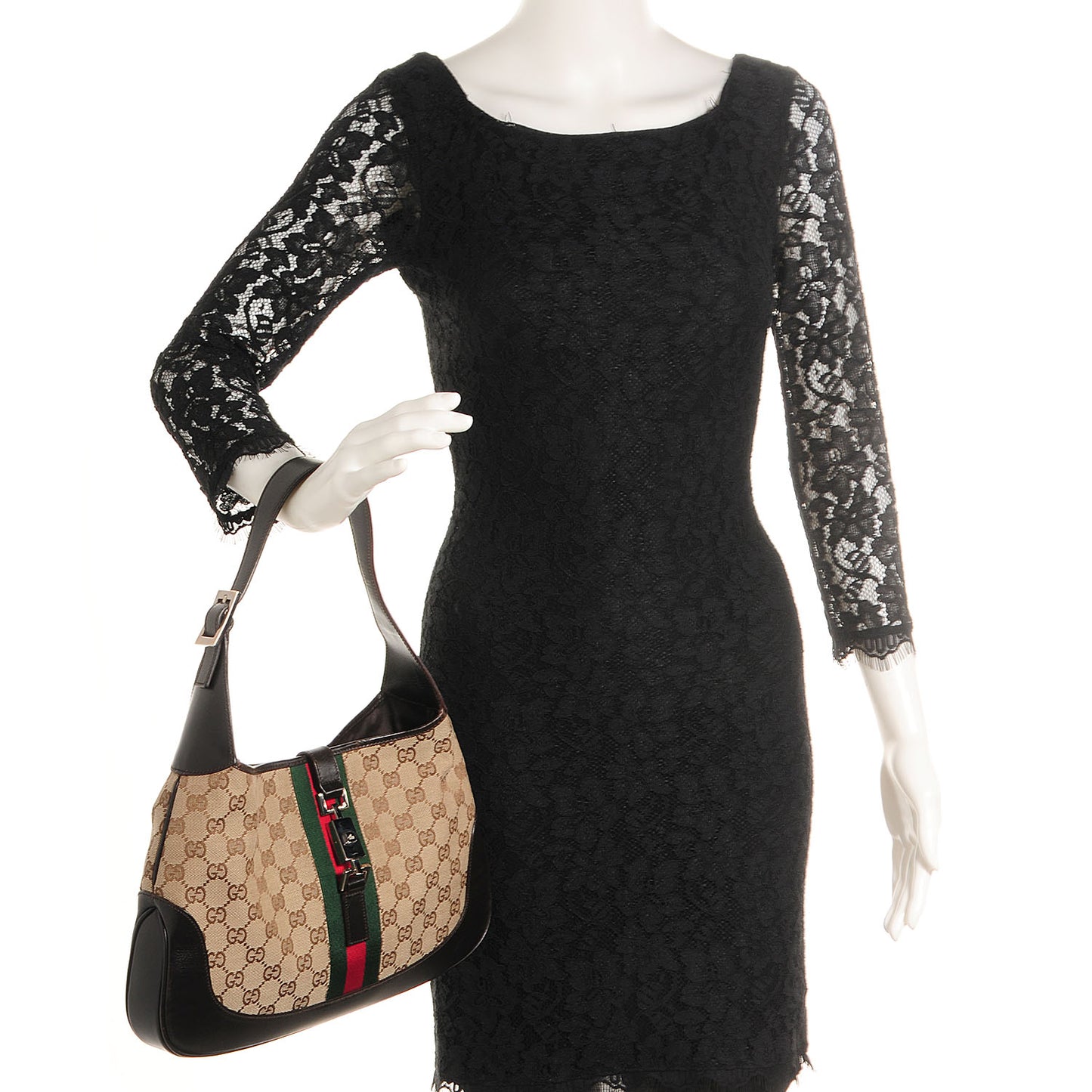 Monogram Web Jackie O Hobo Dark Brown