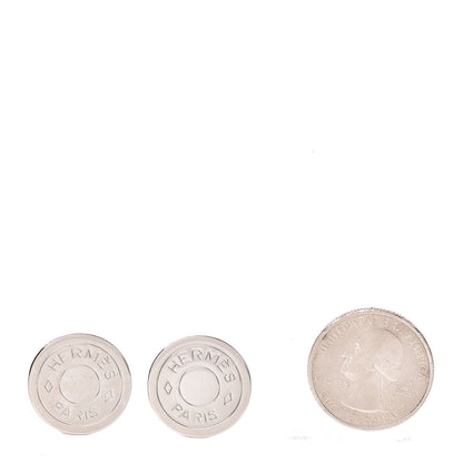 Hermes Palladium Clou De Selle Clip On Earrings 3 of 4