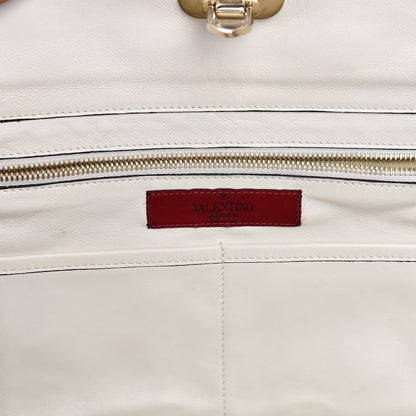 Valentino Garavani Vitello Medium Rockstud Tote Ivory 8 of 10