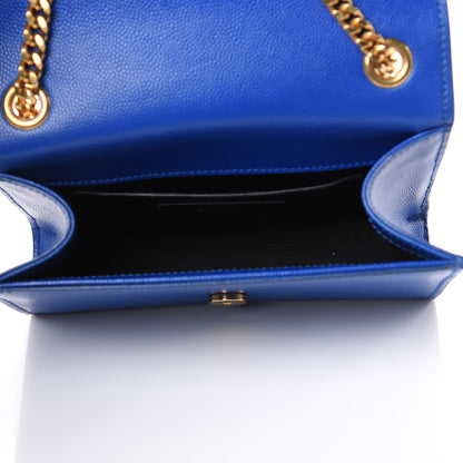 Saint Laurent Grain De Poudre Small Classic Monogram Kate Satchel Royal Blue 5 of 11