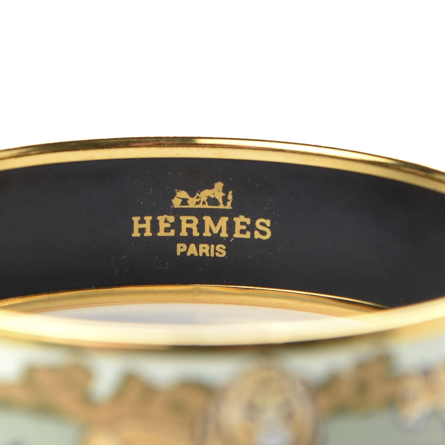 Hermes Enamel Printed Pride of Lions Wide Bracelet 70 5 of 7