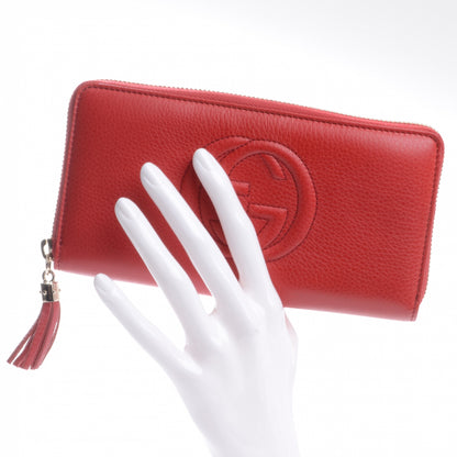 Gucci Pebbled Calfskin Soho Zip Around Wallet Red 2 of 6