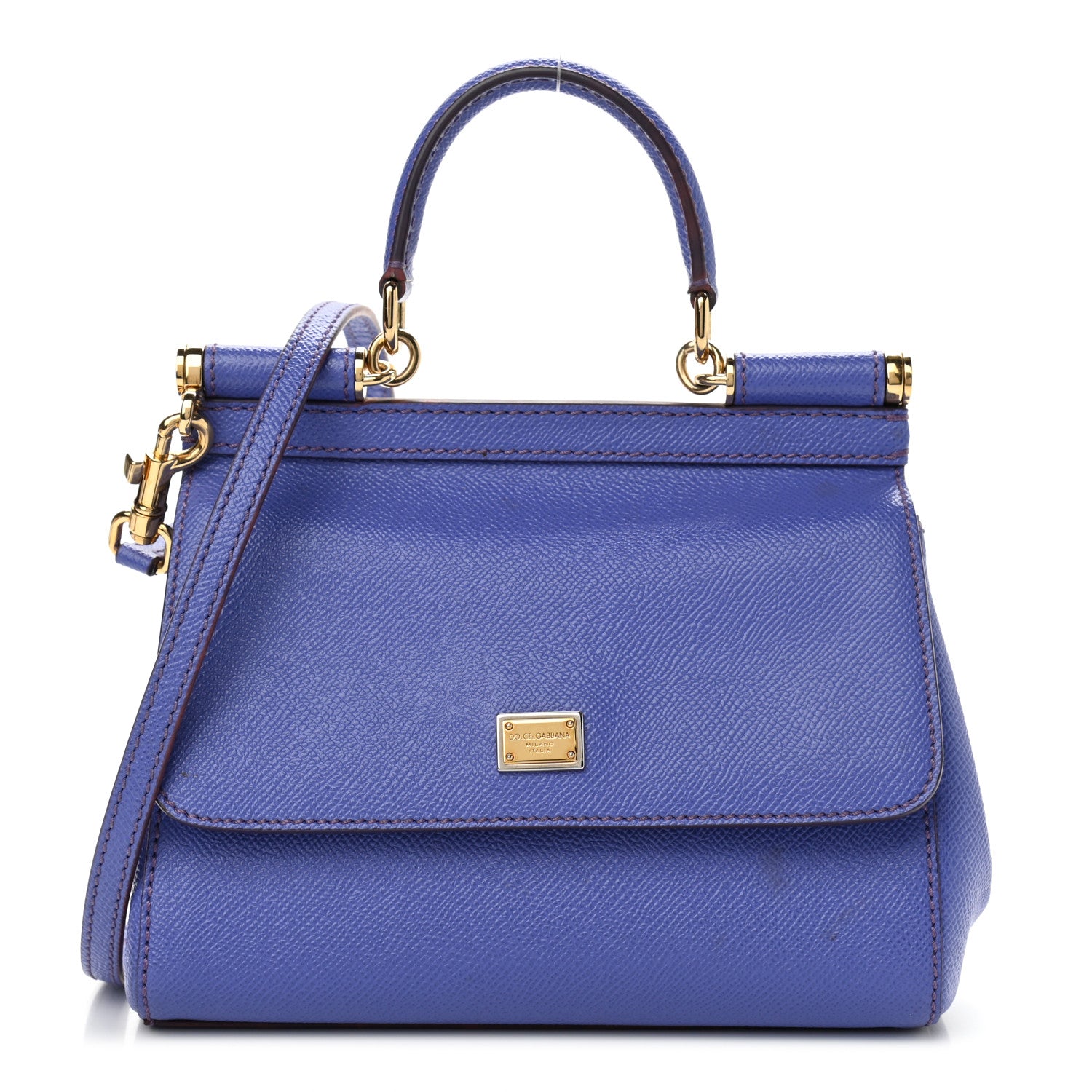 Dolce & Gabbana Dauphine Small Miss Sicily Satchel Purple 1 of 12
