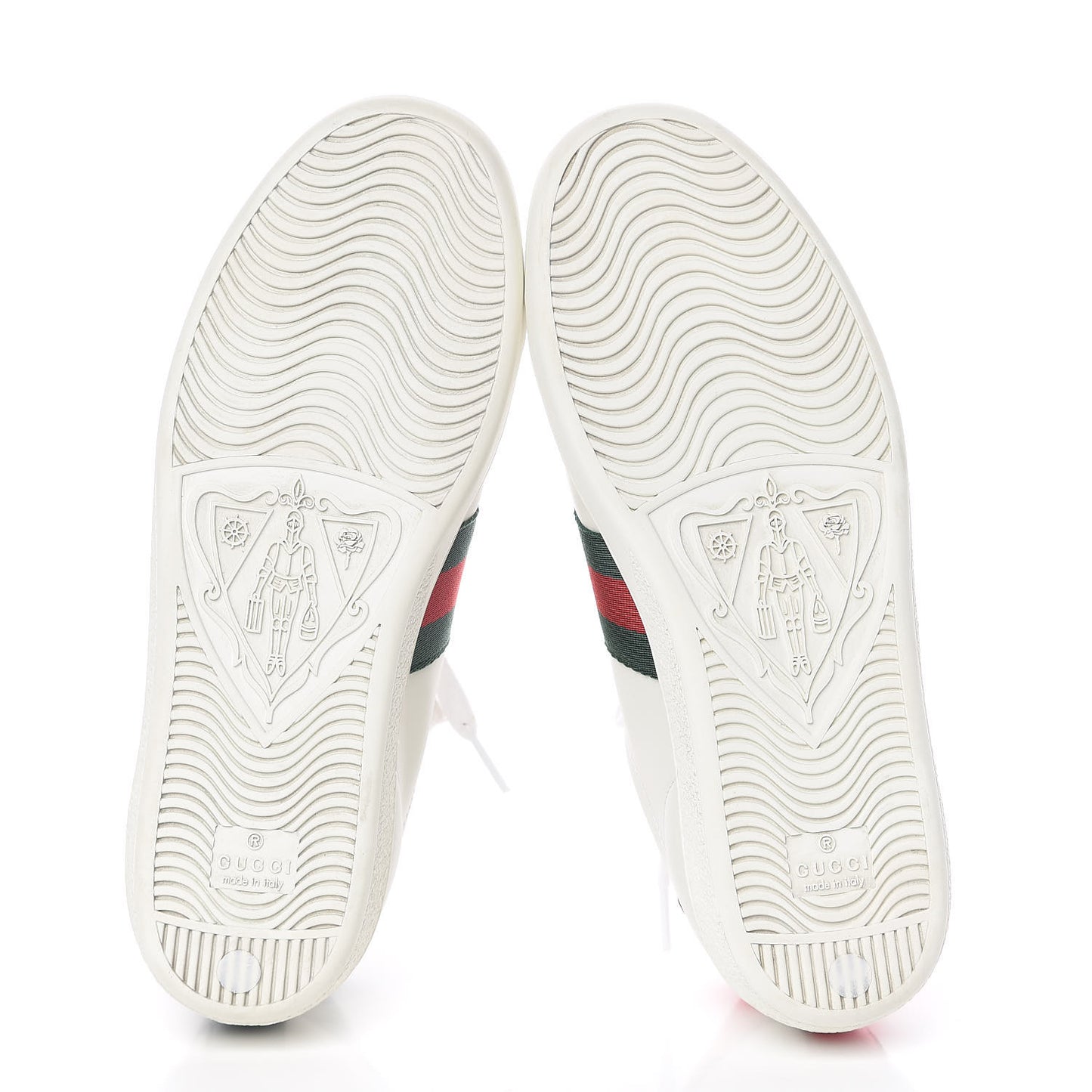 Calfskin Ayers Bee Embroidered Womens Ace Sneakers 37 White Green