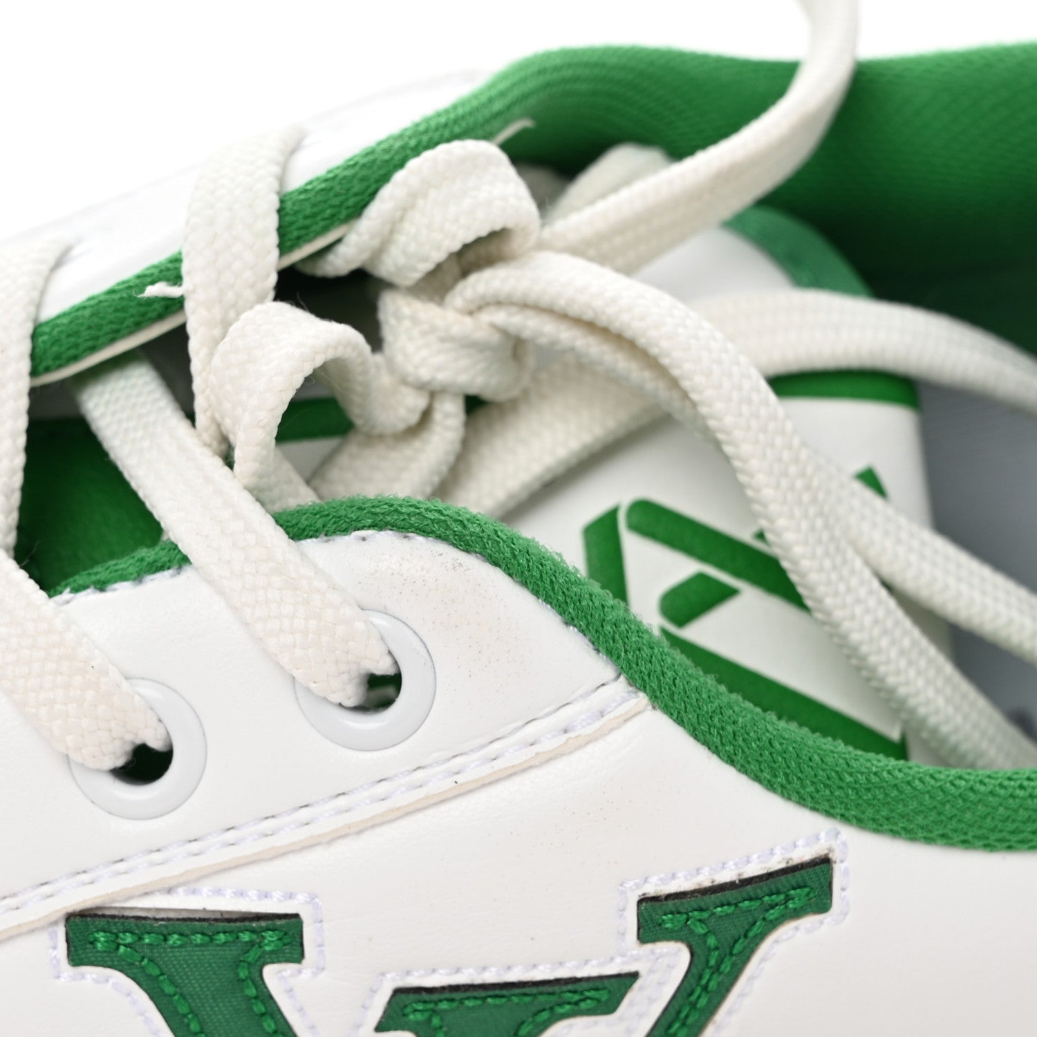 Louis Vuitton Calfskin Charlie Sneaker 37.5 White Green 10 of 10