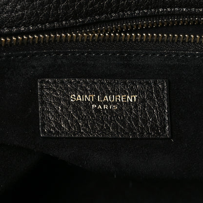 Saint Laurent Grained Deerskin Bea Tote Black 6 of 9